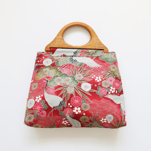 HUGOJIRO木柄手提包风の花祥云竹叶仙鹤 商品图0