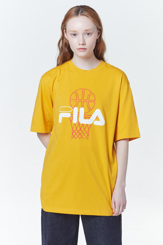 韩国F家斐乐韩国篮球系列宽松徽标短袖FS2RSC2110X_YEWJPY带授权招加盟代理 商品图0