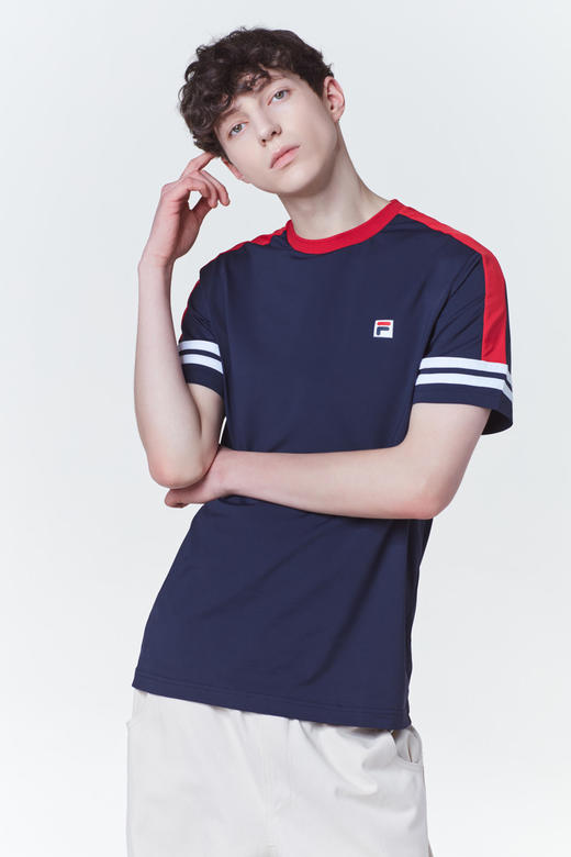 韩国F家斐乐韩国白线袖彩色短袖FS2RSC2303M_INAJPY带授权招加盟代理 商品图0