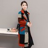 NYL-4133189秋冬韩版彩色格子西装领毛呢大衣外套 商品缩略图2