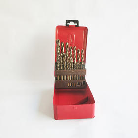 得力达含钴直柄麻花钻19件套