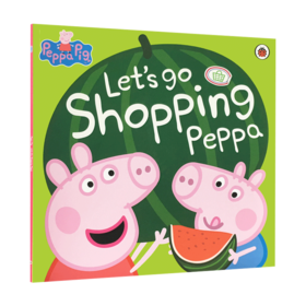 小猪佩奇 粉红猪小妹 英文原版绘本 Peppa Pig Let's Go Shopping Peppa 和佩奇一起去购物 大开本 英文版儿童英语启蒙图画故事书