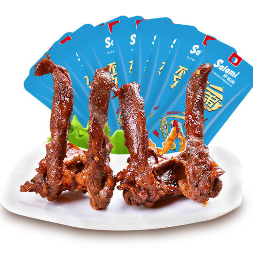 萨啦咪 新品麻辣味鸭锁骨香辣鸭架 地方休闲小吃零食整箱20包640g 商品图3