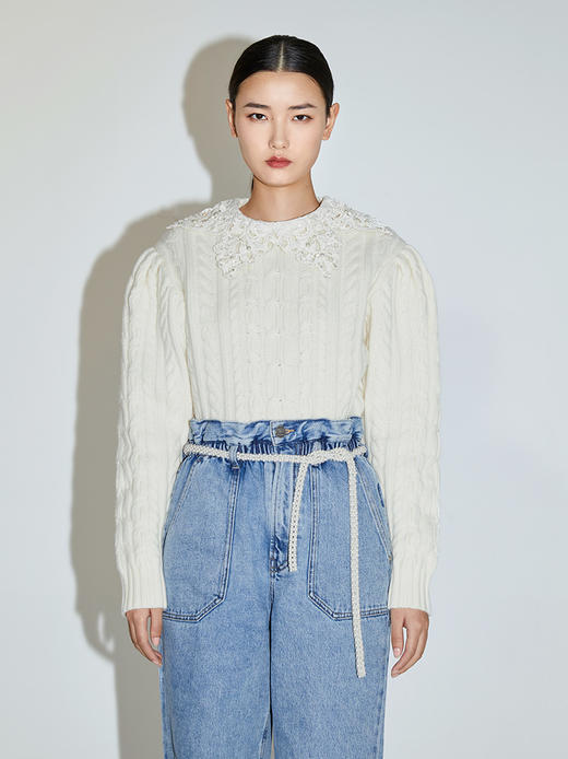 Miss Sixty2020冬季新款英国国家美术馆联名系列纯羊毛钉珠毛衣女604RJ2760000 商品图2