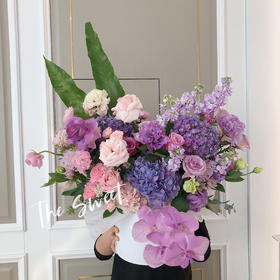 花艺 紫气如兰·花盒
