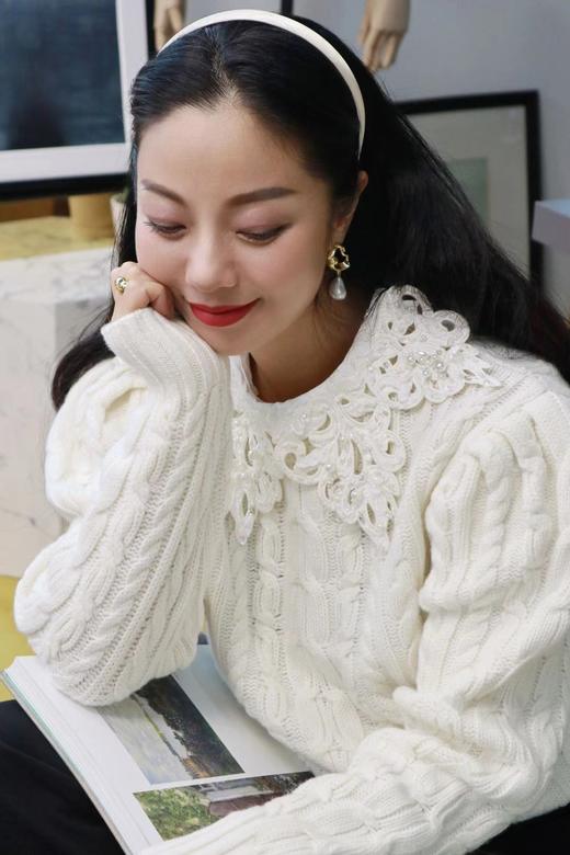 Miss Sixty2020冬季新款英国国家美术馆联名系列纯羊毛钉珠毛衣女604RJ2760000 商品图0