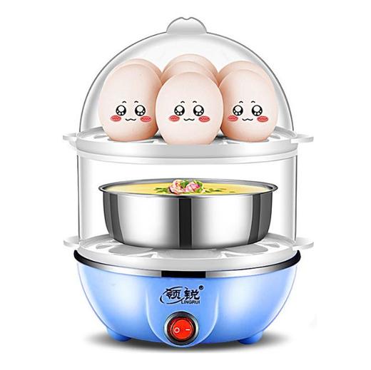 *迷你多功能双层煮蛋器不锈钢蒸蛋器自动断电家用小型早餐机 商品图0