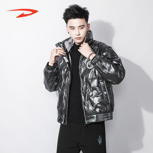 新款潮流立领皮感哑光白鸭绒羽绒服d20gdyz8188 - 德尔惠男装旗舰店