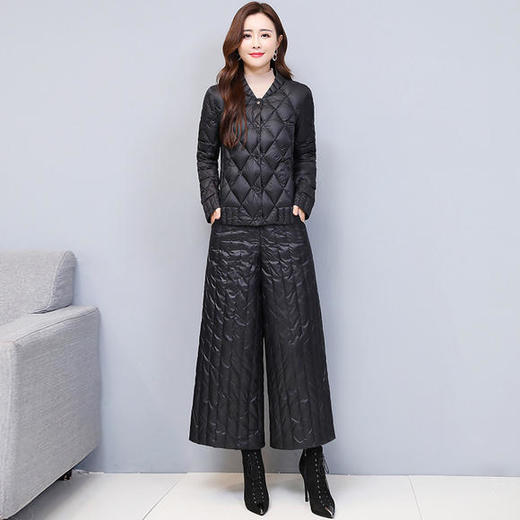 WZNH-YM2071-1羽绒服套装2020冬季气质显瘦时尚阔腿裤 商品图3