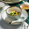 。摩登主妇潘多拉碗碟套装家用盘子陶瓷碗筷北欧风金边轻奢餐具创意 商品缩略图2