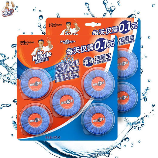 威猛先生 洁厕宝清香 38g*10块 消臭 洁厕块蓝泡泡 洁厕灵 马桶泡腾片 厕所去异味神器 商品图0