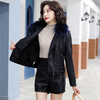 WZNH-CLYZ20112时尚气质修身显瘦加绒保暖短款皮衣 商品缩略图1