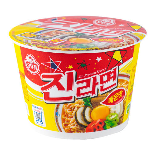 不倒翁真拉面辣味大碗110g오뚜기진라면용기110g 商品图0