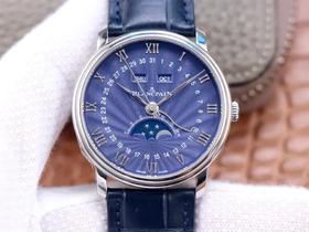 OM宝povilleret 经典6654 全新V3升级版。月相均为真功能，所以功能及外观均与原版一致，V3表壳厚度为11.7mm 比V2 薄0.6mm，男士腕表