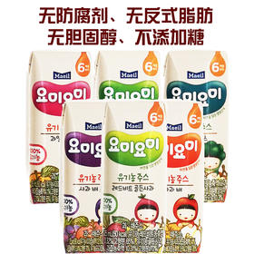 每日果汁韩国进口友咪Maeil6个月+盒装辅食125ml*3盒【果汁乳品】