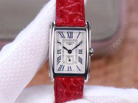 8848F浪qin戴卓维纳系列，尺寸20.8mmX32mm，️机芯采用的是L178.2，️红色鳄鱼表带，女士腕表，皮表带，石英机芯，密底