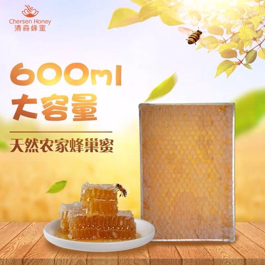 优等蜂巢蜜600克 野生百花土蜂蜜蜂窝嚼着吃的天然盒装蜜 商品图1