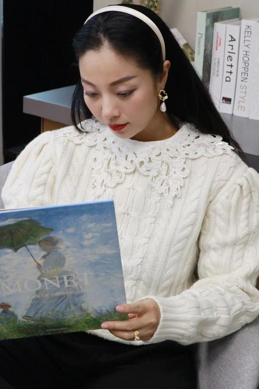 Miss Sixty2020冬季新款英国国家美术馆联名系列纯羊毛钉珠毛衣女604RJ2760000 商品图1