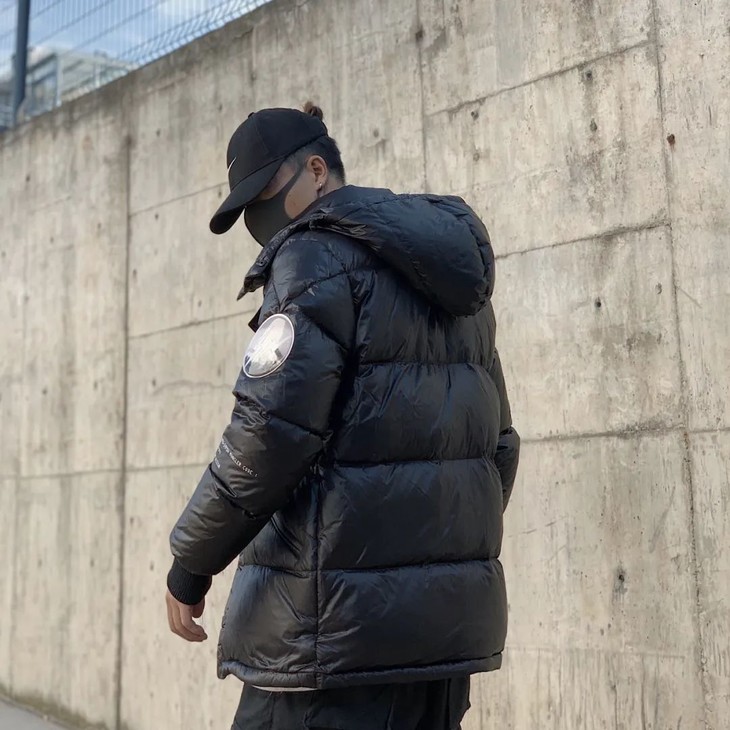 monlergenius藤原浩闪电徽标羽绒服情侣款