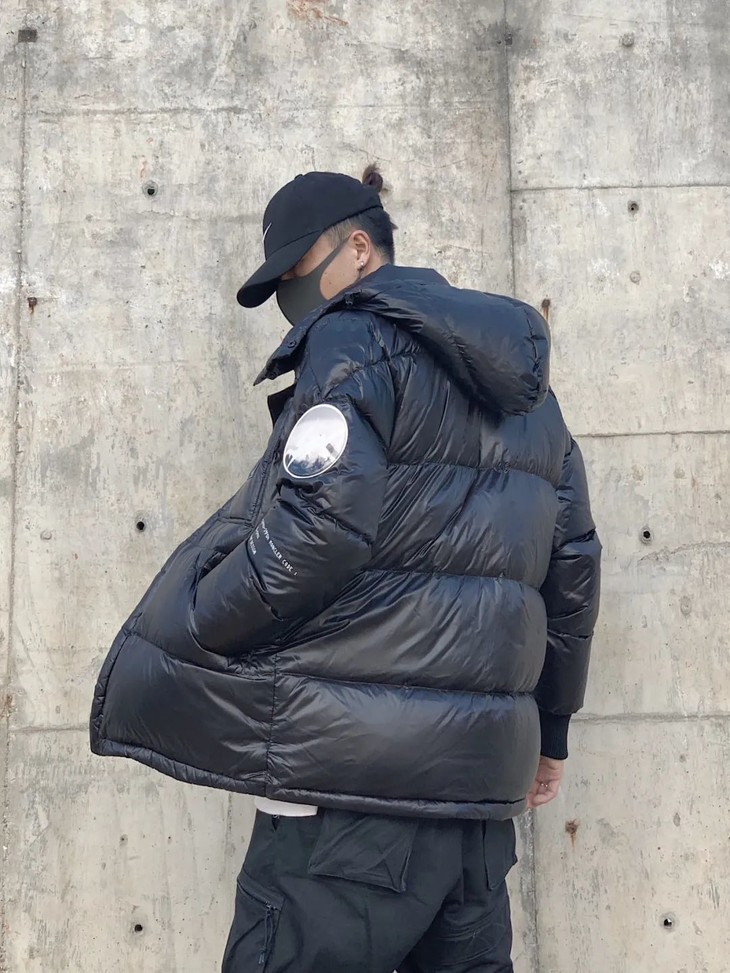 monlergenius藤原浩闪电徽标羽绒服情侣款