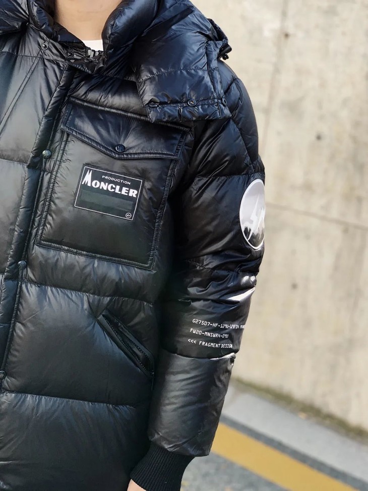 monlergenius藤原浩闪电徽标羽绒服情侣款
