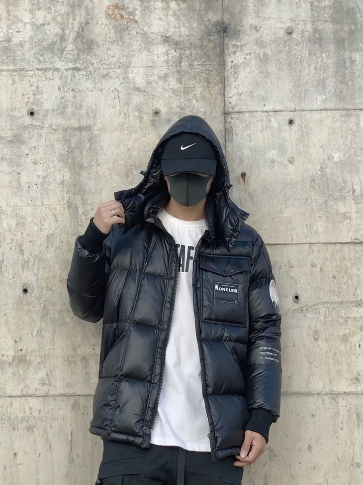 monlergenius藤原浩闪电徽标羽绒服情侣款