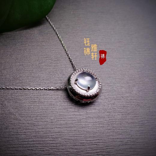18k翡翠玻璃种“凝”锁骨链坠 商品图1