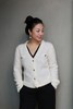 Miss Sixty2020冬季新款V领排扣白色毛织开衫外套女603RJ3940000 商品缩略图0