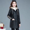 YWE-KED-BD097-1新款时尚气质休闲连帽中长款羽绒棉皮衣外套 商品缩略图1