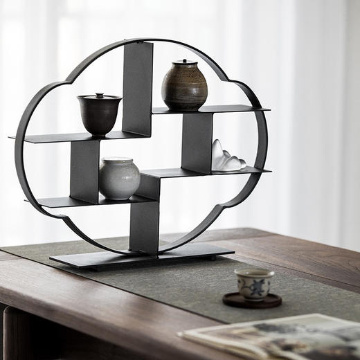 铁艺茶具展示柜