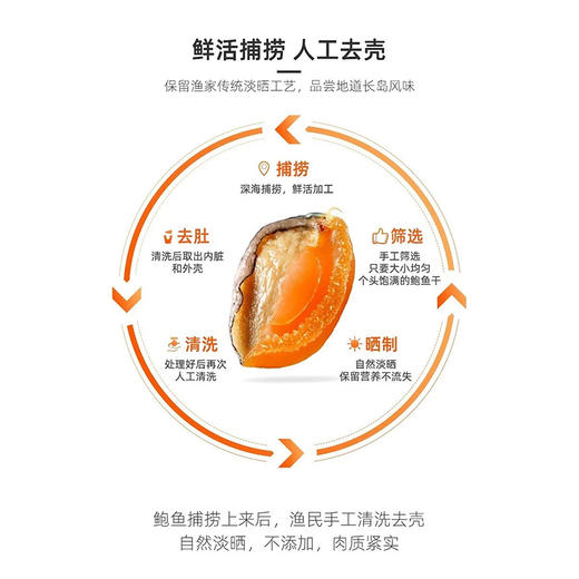 【干货】古法淡晒 鲍鱼干50头 10只袋装 商品图7