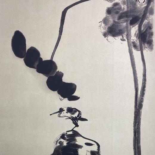 【定制书画】（清）朱耷《荷石水鸟图》纸本 立轴 馆藏书画高仿复制艺术品（付款后28天内发货） 商品图0