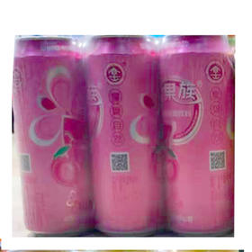 【9.9元/包】百士罐装水蜜桃/甜橙味/菠萝啤碳酸饮料500ml*9罐