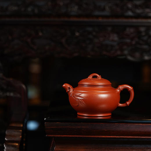 龙德堂陶艺 陈宗宝制 《竹 缘》原矿大红袍 300cc 库存咨询客服 商品图0