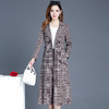 YX-XQD-YMJ03A格纹风衣外套女中长款2020秋季新款流行百搭小个子过膝大衣 商品缩略图2