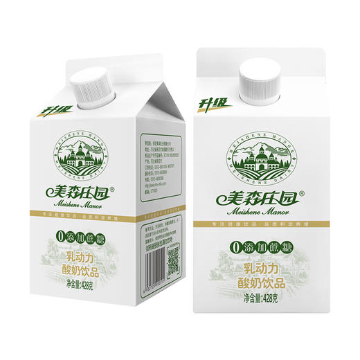 美森庄园0添加蔗糖乳动力酸奶饮品428g*12盒 商品图4