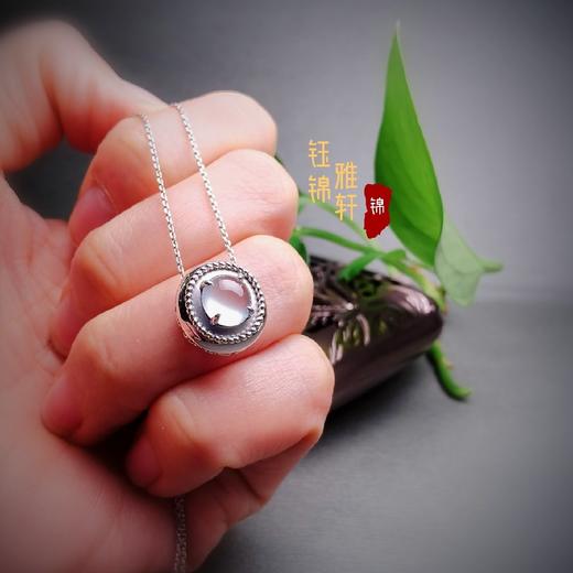 18k翡翠玻璃种“凝”锁骨链坠 商品图0