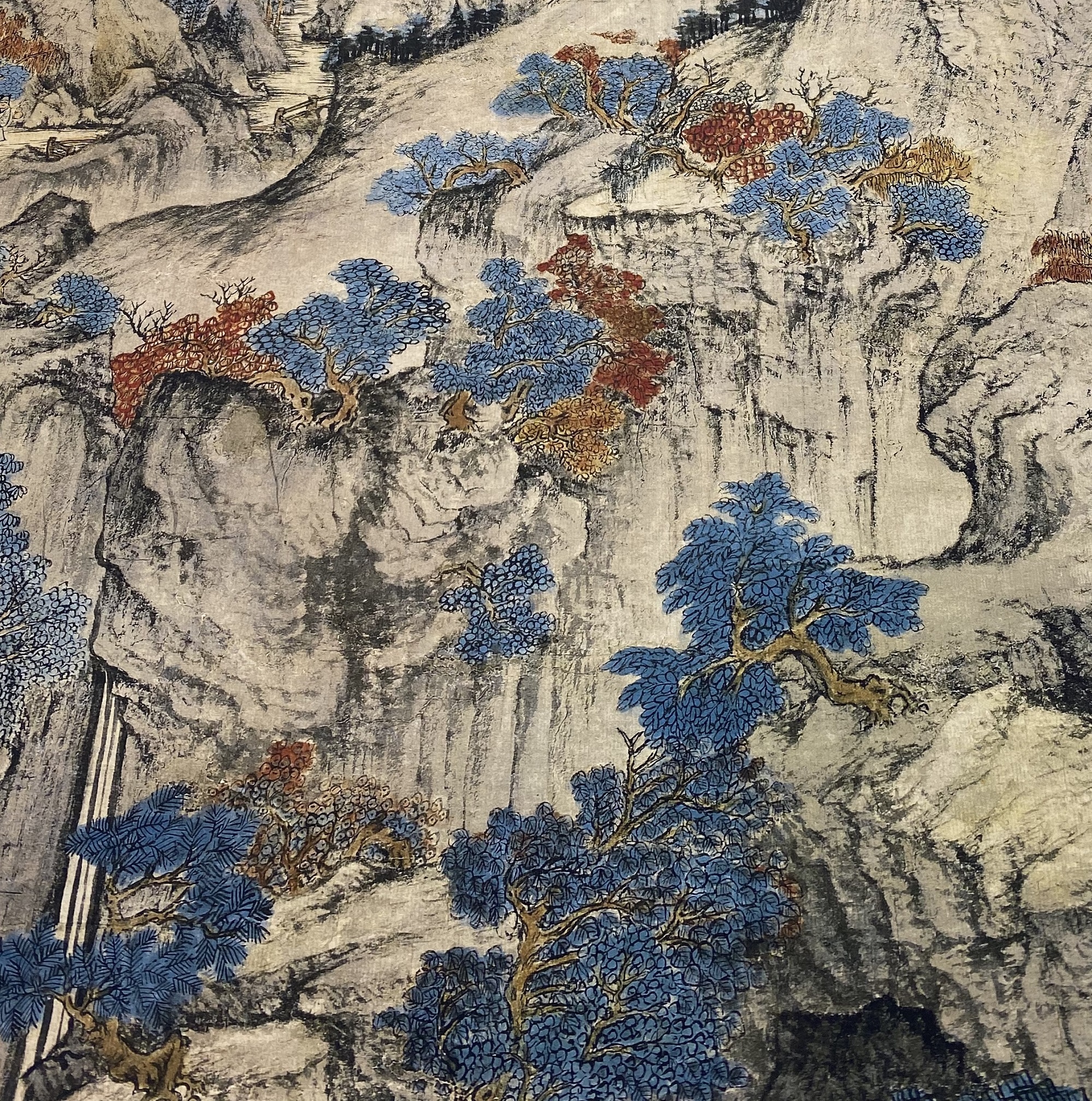 【定制书画】（元）王蒙《葛稚川移居图》纸本 立轴 馆藏书画精仿复制艺术品（付款后28天内发货）