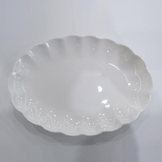 美善品料理机TM5TM6小美专用椭圆形陶瓷骨瓷蒸鱼盘碟子蓝丽隆 商品图2