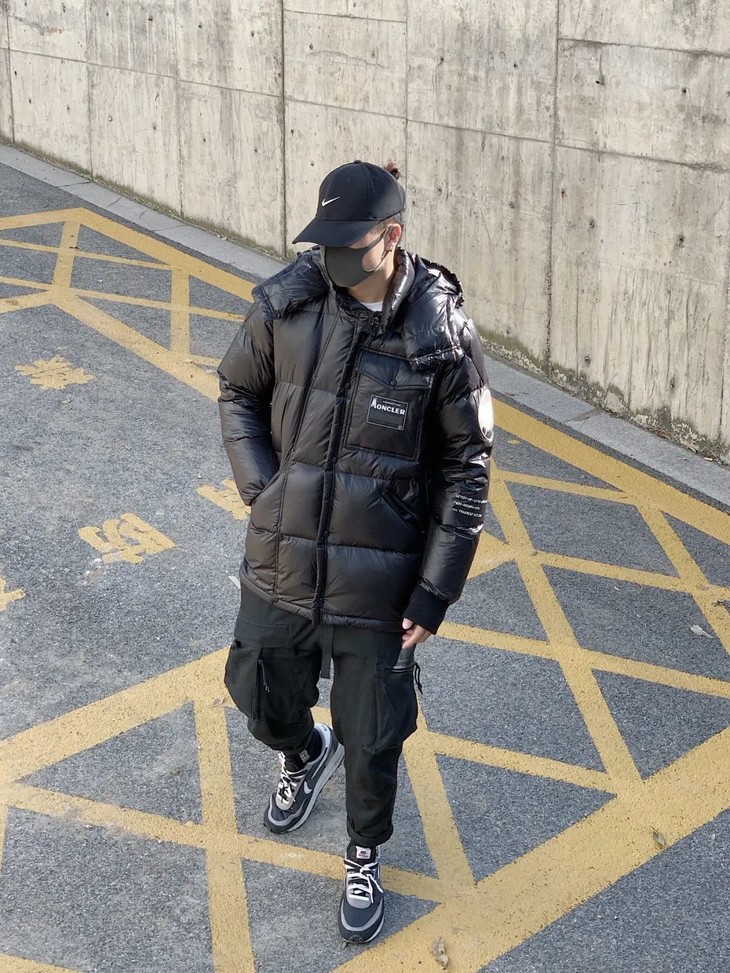 monlergenius藤原浩闪电徽标羽绒服情侣款