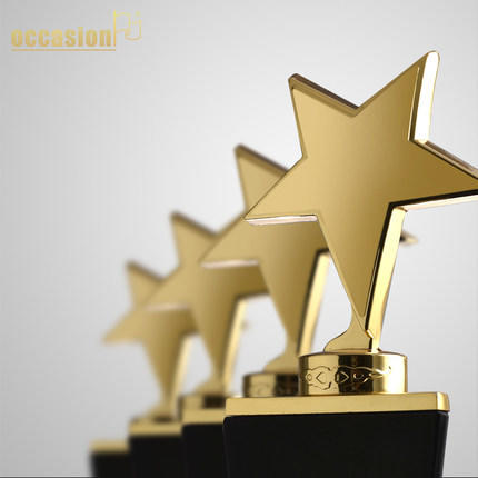 奖品水晶玻璃五角星奖杯纪念品定制公司优秀员工颁奖比赛定做制作 商品图4