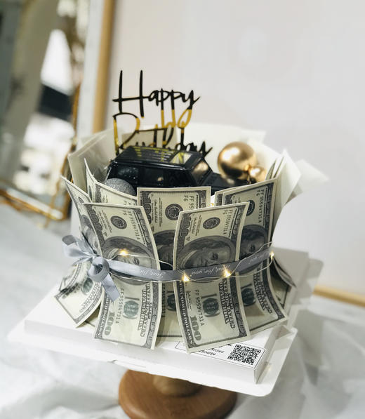 大奔生日蛋糕美元造型蛋糕男神生日蛋糕广州同城