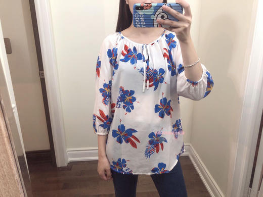 国内现货 Tommy Hilfiger汤米女士夏季特价七分袖衬衣 商品图4