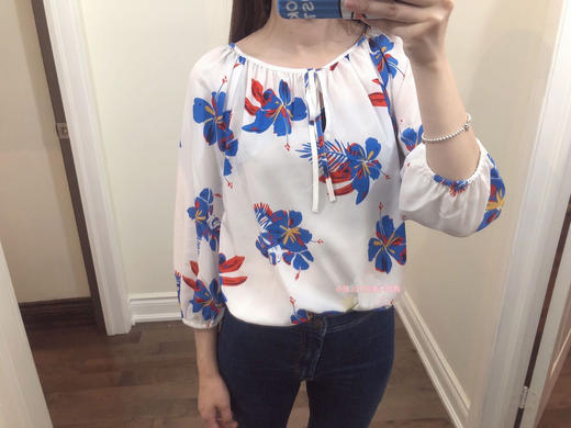 国内现货 Tommy Hilfiger汤米女士夏季特价七分袖衬衣 商品图1