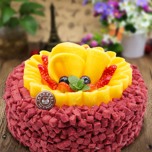 香芒丝绒立方-红丝绒生日蛋糕 商品图1