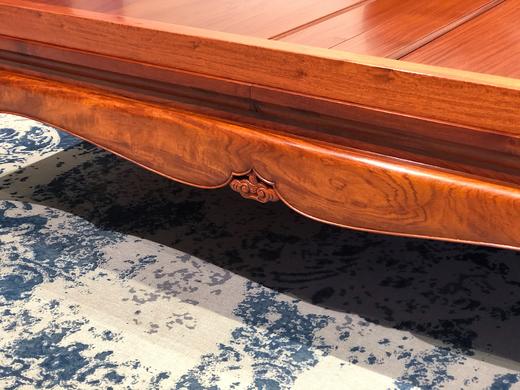 红桥红  家具严选  缅甸花梨（大果紫檀）  【180 如意素面大脚 高低床 三件套】 商品图7