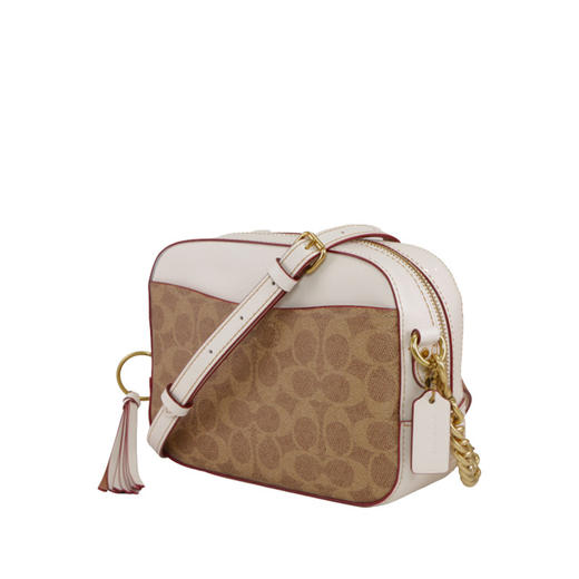 coach蔻驰经典新款女包相机包牛皮印花拼色单肩斜挎包小方包31208