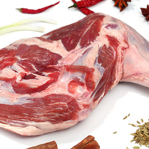 【羔羊后腿2kg】内蒙古乌审旗细毛羊羊后腿肉 带骨生羊后腿 商品图3