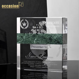 水晶奖杯奖牌定制高档创意比赛纪念品刻字荣誉儿童优秀证书制作