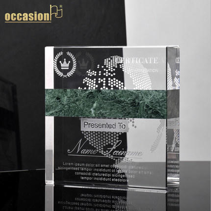 水晶奖杯奖牌定制高档创意比赛纪念品刻字荣誉儿童优秀证书制作 商品图0